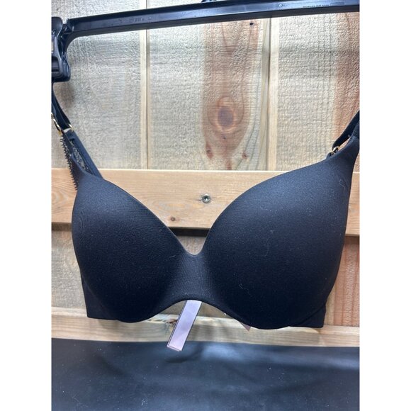 Victorias Secret Incredible Black 32C Padded Underwire Bra W/ Adjustable Straps - Picture 3 of 14